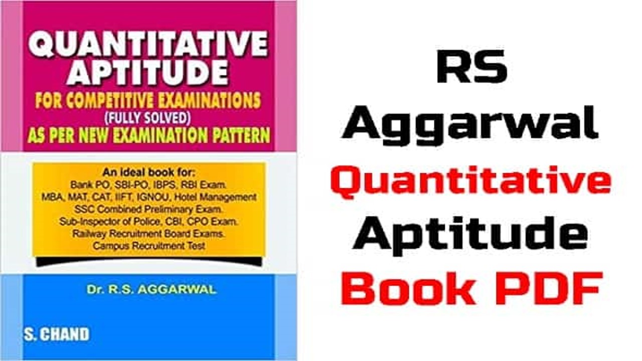 RS Aggarwal Quantitative Aptitude PDF Free Download TheCompanyBoy